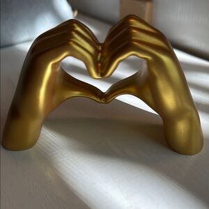 Gold Resin Hand Sculpture for Home Decor